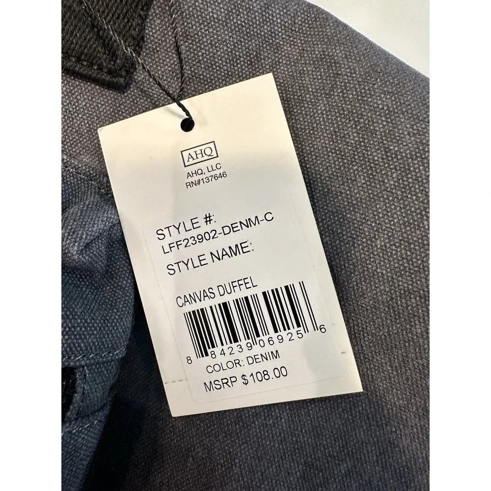 NEW London Fog Collection Gray 100th Anniversary Canvas Duffel Bag NWT